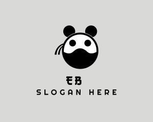 Lazy - Ninja Panda Bear logo design