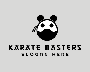 Karate - Ninja Panda Bear logo design