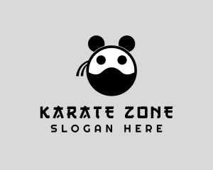 Karate - Ninja Panda Bear logo design