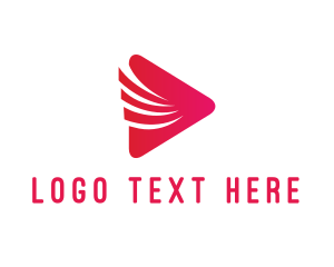 Vlog - Modern Media Player Agency logo design