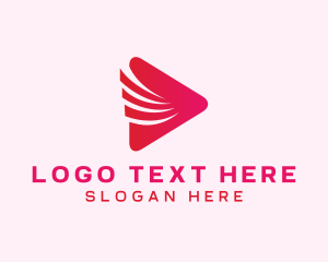 Vlog - Video Play Button logo design