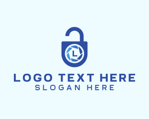 Security System - Camera Shutter Lock logo design