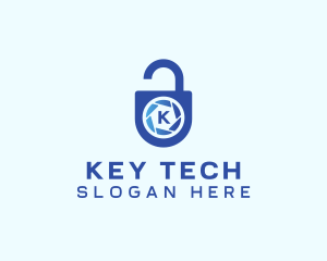 Camera Shutter Lock logo design