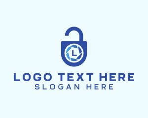 Internet Security - Camera Shutter Lock logo design