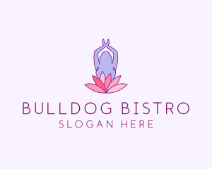 Lotus Yoga Pose logo design