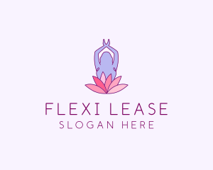 Lotus Yoga Pose logo design