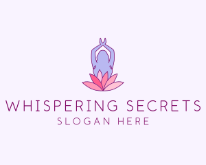 Lotus Yoga Pose logo design