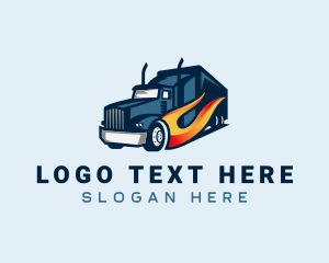 Transport - Blazing Cargo Trucking logo design