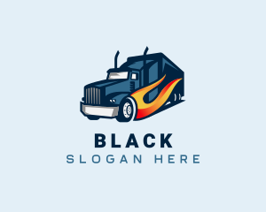 Trailer - Blazing Cargo Trucking logo design