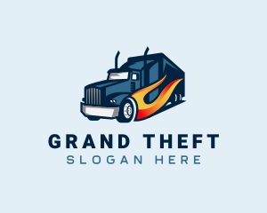Shipment - Blazing Cargo Trucking logo design