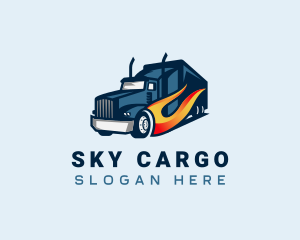 Blazing Cargo Trucking logo design