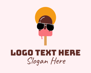 Ice Cream Truck - Cool Summer Popsicle logo design