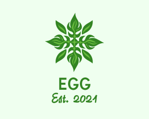 Organic Products - Green Flame Leaf logo design