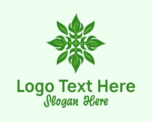 Green Flame Leaf Logo