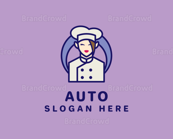 Female Kitchen Chef Logo