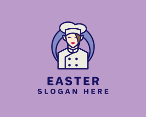 Female Kitchen Chef  Logo