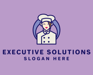 Female Kitchen Chef  logo design