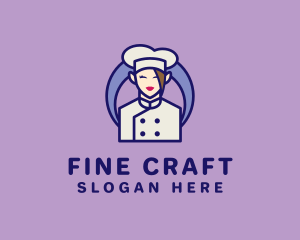 Female Kitchen Chef  logo design