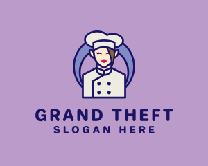 Cook - Female Kitchen Chef logo design