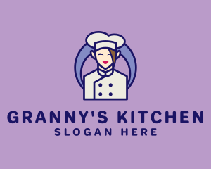 Female Kitchen Chef  logo design