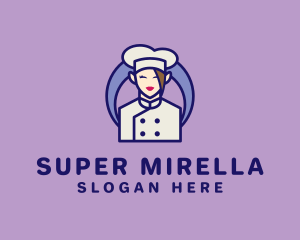 Canteen - Female Kitchen Chef logo design