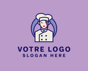 Snack - Female Kitchen Chef logo design