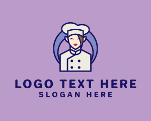 Executive Chef - Female Kitchen Chef logo design