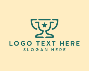 Awarding - Simple Star Trophy logo design