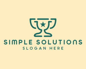 Simple Star Trophy  logo design