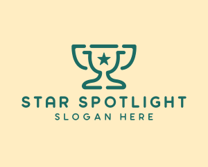 Simple Star Trophy  logo design