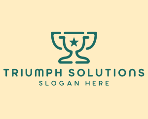 Win - Simple Star Trophy logo design
