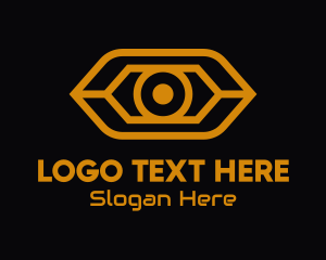 Optics - Yellow Cyber Eye logo design