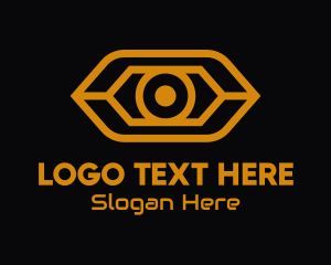 Technology - Yellow Cyber Eye logo design