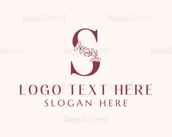 Floral Spa Letter S Logo