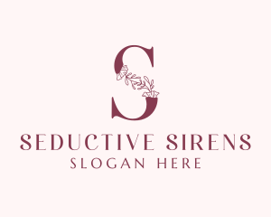 Floral Spa Letter S logo design