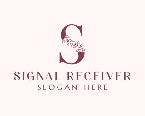 Floral Spa Letter S logo design