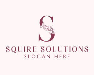 Floral Spa Letter S logo design