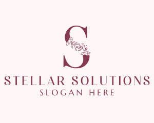 Floral Spa Letter S logo design