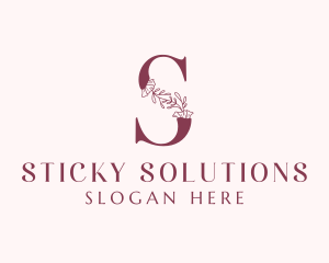 Floral Spa Letter S logo design