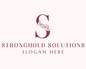 Floral Spa Letter S logo design