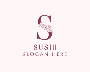 Floral Spa Letter S logo design