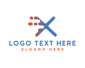 Programming - Cyber Technology Letter X logo design