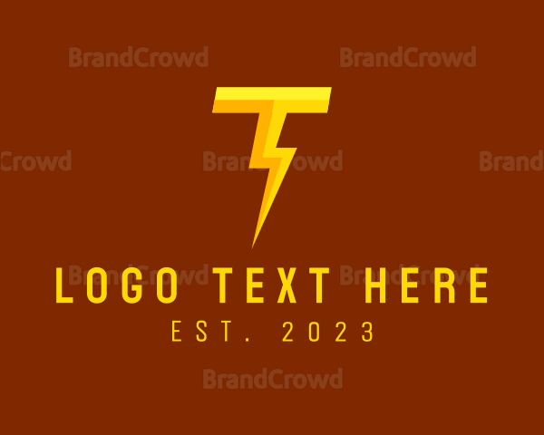 Hero Thunder Letter T Logo