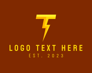 Letter T - Hero Thunder Letter T logo design