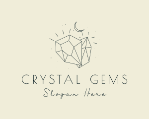 Gemstone Moon Jewelry logo design