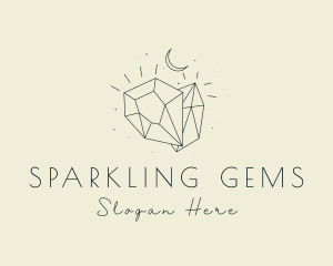 Gemstone Moon Jewelry logo design