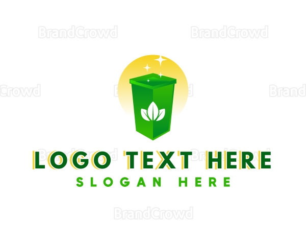 Garbage Bin Leaf Logo