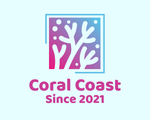 Coral - Underwater Coral Reef logo design