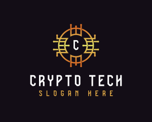 Cryptocurrency - Digital Tech Cryptocurrency logo design