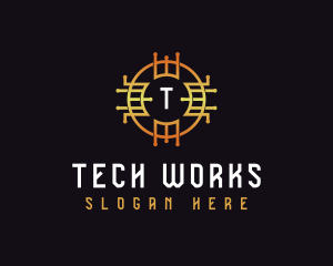 Digital Tech Cryptocurrency logo design